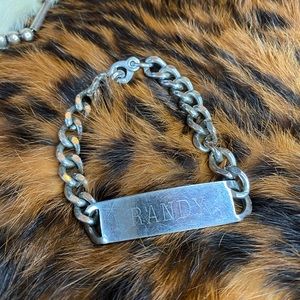 Randy Name Engraved Sterling Silver Bracelet